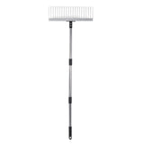 Bow Rake Garden Rake with Detachable Long Handle 21 Tines Garden Tool for Loosening Soil Gathering V1294-YM0901-3111250160611