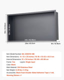 VEVOR Shower Niche, 33.0 x 63.5 x 10.2 cm Recessed Wall Niche, Heavy-duty Stainless Steel Modern V952-BXGLYBKHS1C1QL8XL001V0