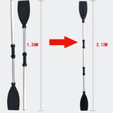 Durable Aluminum Aluminum Alloy Black Kayak Paddle Dual End Boat Oar with Ribbed Blades V1370-AZ4-18081
