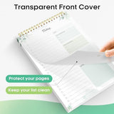6Pack To Do List Notepad, Undated Daily Planner for Work and Goal Setting Greenery Sway, 52 Sheets, V1107-121-66130-LIG-6PACK