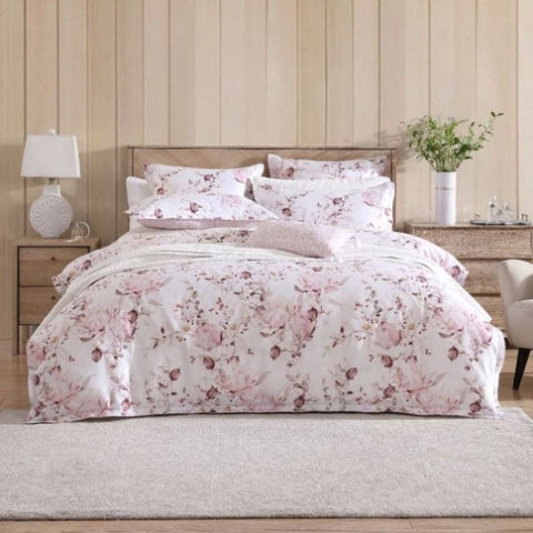 Private Collection Millicent Rose Quilt Cover Set Cotton Sateen Digital Print Queen V442-LED-QUILTCS-MILLICENT-ROSE-QS