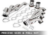 Exhaust Header Set 1 5/8" Exhaust Turbo Headers, Stainless Steel Exhaust Manifold Headers, Shorty V952-LS1-2-3-6LS-QJQG1V0