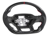 Steering Wheel for 2021-2024 Ford F150, Carbon Fiber Steering Wheel D-Shaped Flat-Bottom, Leather V952-QCFXPZYFTF15VL7EA001V0