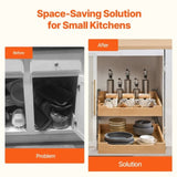 VEVOR 2Tier Pull Out Cabinet Organizer Soft Close Slideout Wood Drawer 17"W x 21"D V952-LCSCTJMS2C204G5H5V0