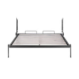 Double Wall Bed in White Space Saving Murphy Bed Kit with Gold Door Handle V63-953751