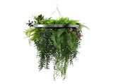 Premium Hanging Artificial Plant Arrangement with Silver Frame 40cm UV Resistant V637-DP8888882S