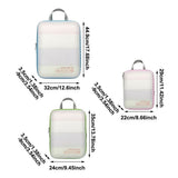 4 Pack Color Nylon Travel Packing Cubes Compression Clothing Storage Pouches See Through Carry V1369-AZ3-W-14670