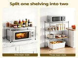 Artiss 5-Tier Kitchen Rack Shelf Shelving Unit 60x35x150CM Adjustable Metal Storage Shelves Silver KR-MEL-5S-60-SS
