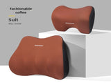 Coffee Memory Foam Car Seat Neck and Lumbar Support Set - Ergonomic Cushion for Office, Home, and V888-ELOSUNG17199