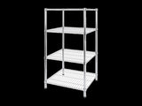 Modular Wire Storage 60x60cm Steel Shelving Chrome With Fixed Legs For Garage Warehouse Or Kitchen V63-841221