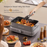 HOPER LAYER Electric Hot Pot 6L Multifunctional Nonstick Cooker with Grill, Boil, Simmer & Fry V940-HG-181-01