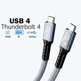USP BoostUp Thunderbolt 4 USB-C to USB-C Cable /4K V1202-V2-MPA-BT4CC18M