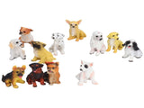 12Pcs Dog Ornaments Waterproof Textured Exquisite Vivid Dog Statues for Garden Lawn Desk Decoration V1294-YM0715-3111210434311