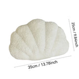 10x14 Inch Shell Pillow Seashell Decorative for Bed Couch Living Sofa Room Decor, Soft Shell Shaped V1369-AZ3-W-15314