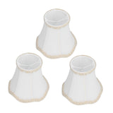 3Pcs Fabric Lamp Shade E14 Clip On Wall Lamp Candle Chandelier Lampshade Interior Decoration White V1294-YM0901-3119210187411