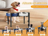 Dog Food Bowl - Metal Food Bowl - Adjustable Dog Food Bowl - Double Food Bowl V1188-ZXY-10152