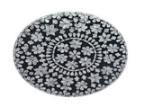 MOTHER OF PEARL MONOCHROME SPLENDOUR SIDE TABLE V742-VC15