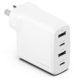 Cygnett Powerplus 45W Multiport Wall Charger AU - White V578-CY4769PDWCH