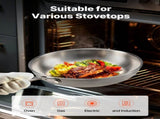 Tri-Ply Stainless Steel Frying Pan, 3 Piece , Cooking Skillet with Heat-Resistant V952-BXGCGSJTBXG8CNBK6001V0