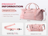 Waterproof Travel Duffle Bag with Trolley Sleeve Pink V1237-ZY-818-067