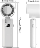 Portable Handheld Turbo Fan with Cooling Tech, Digital Display, 100-Speed Control, Rechargeable V1107-PORTABLE FAN