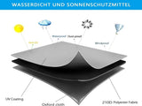 Waterproof sandbox cover - with drawstring - black - 150 x 150 x 20 cm - for sandbox pool patio V1188-NK-BOL-199