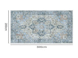 Marlow Floor Rug Vintage Polyester Washable Area Rugs FR2038-200X300-BL-AU