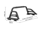 Truck Bed Roll Bar Universal Chase Rack for Full-Size Pickup Carbon Steel V952-TYKKCCFGGBDXY2J8RV0