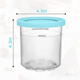 4 Pack of Silicone Lid Containers Replacement for and Lids - Compatible with Series Ice Cream Makers V1192-AZ-W-11385