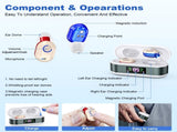 Rechargeable In-the-Ear Hearing Aids with Charging Case and LCD Display Ultra-Compact Sound V1107-CS-BLCHL