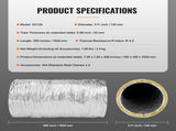 Dryer Vent Hose, 127MM Insulated Flexible Duct 7.62M Long with 2 Duct Clamps, Heavy-Duty Three Layer V952-NTJYGD25FT5G9RW3EV0