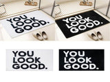 Carpet*1 Piece You Look Good Bath Mat Black White Bathroom Rugs Cute Bath Rugs Non Slip Microfiber V1366-AZ2-W-20618