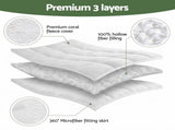 Giselle Bedding Single Mattress Topper 5cm Coral Fleece TOPPER-FLEECE-5-S