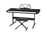Alpha 61 Keys Electronic Piano Keyboard Digital Electric w/ Stand Stool Black EK-JK-60-BK-H-B01