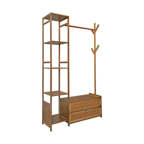 100cm Clothes Rack Stand Storage Shelves Modern Coat Tree V63-840881