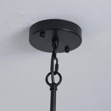 Farmhouse Pendant Light Rustic Lantern Chandelier Black V178-23511