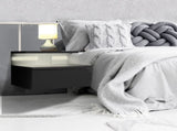 Levede 2x Bedside Tables Side Table Black FU6002-BK