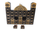 Ramadan Wooden Countdown Calendar with LED Light Countdown to Eid Drawer Advent Calendar for V1294-YM0901-3115240014112