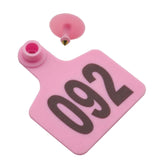 1-100 Cattle Number Ear Tag 6x7cm Set - Medium Pink Cow Sheep Livestock Label V238-SUPDZ-40192190939216