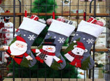 Christmas Stockings for Family Kids Santa Snowman Bear Large Stockings Christmas Decorations for V1366-AZ2-W-13263