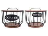 Rustic Filter Holder with Lid Filter Storage Container Pod Holder for Counter V1294-YM0706-3118230161111