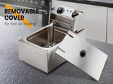 EuroChef Commercial Electric Deep Fryer Frying Basket Chip Cooker Fry Scoop V219-FRYER-1TANK