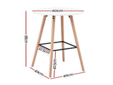 Artiss Bar Table Round Counter Kitchen Dining Desk Pub 98cm Height Wood White BA-K-TB310-WH