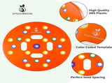 Round Seed Planting Template by Patented Color-Coded Garden Spacing Tool Kit with Seed & Seedling V1258-DP02-C-266