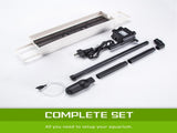 Aquarium Curved Glass RGB LED Fish Tank Set Filter Pump 52L V274-AQ-FT52L-BK