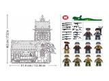 Sluban B1532 Model Kit 44cm Battle Of Sainte Mere Eglise D-Day WWII Paratrooper Army Building B SLB1532