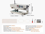 Continuous Bag Band Sealing Machine, 6-12 mm Sealing Width, Vertical Band Sealer Machine with V952-LSLXFKJTBPQB7G874V3