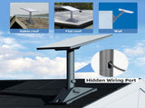 Adjustable Roof Mount Bracket with 180&deg Pivot and 360&deg Rotating Mast for Standard Gen 3 Dish and V1341-ZY-F2VMQX7H-DARKGREY