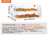 Pastry Display Case, 2-Tier Commercial Countertop Bakery Display Case, Acrylic Display Box with Rear V952-YKLMBZSJYKL2HBKHNV0