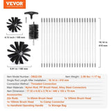 VEVOR 22 Pieces 9.1M Dryer Vent Cleaner Kit, Include 3 Different Sizes Flexible Lint Trap Brush, V952-GDQJSSTK30YCGTD6IV0